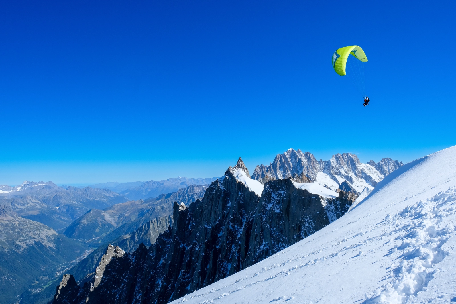parapente aiguille du midi